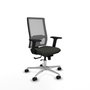 PIQUERAS Y CRESPO Silla de oficina Horna con mecanismo Sincro/Traslack, Negro/Gris