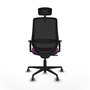 PIQUERAS Y CRESPO Silla de oficina Mardos con mecanismo Sincro, Morado y Negro