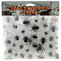 Atosa Telaraña Blanca Brillante en la Oscuridad con Arañas Negras para Decoración de Halloween (20 gr)
