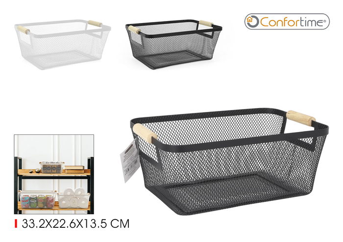 Confortime Cesta Metal Organizadora 33.2 x 22.6 x 13.7 cm (10 Unidades) Confortime Cesta Metal Organizadora 33.2 x 22.6 x 13.7 cm (10 Unidades)