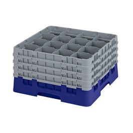 CAMBRO - 16S900-186 - Cesta de lavado 16 comp. 4 alturas - 10,9 cm Ø máx. - alt. máx. 24,1 cm - 50 x 50 x 26,7 cm - Azul marino