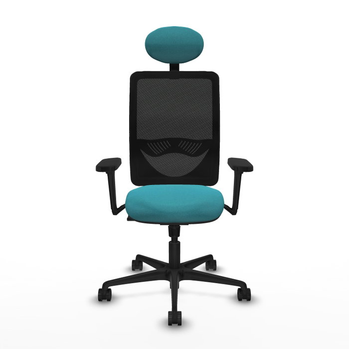 PIQUERAS Y CRESPO Silla de oficina Zulema con mecanismo Sincro, Turquesa y Negro PIQUERAS Y CRESPO Silla de oficina Zulema con mecanismo Sincro, Turquesa y Negro