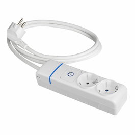 Solera Base múltiple con 2 tomas 2p+t, interruptor luminoso y cable 1,5 m