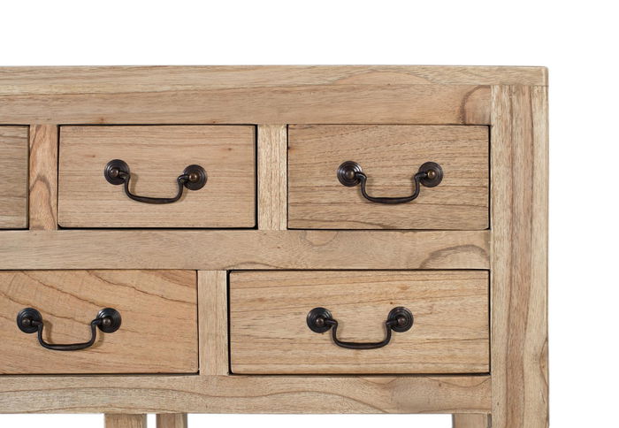 Giner y Colomer Consola Madera Maciza Mindi 9 Cajones Natural