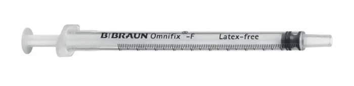 B. Braun Jeringa Omnifix-F 3 Cuerpos Tuberculina 1 mL 100 Unidades B. Braun Jeringa Omnifix-F 3 Cuerpos Tuberculina 1 mL 100 Unidades