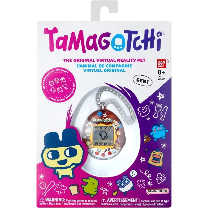 Tamagotchi TAM3296580461745 - Tamagotchi Original Tama Yummy, Mascota Electrónica Virtual con Pantalla a Color, 3 Botones y Juegos