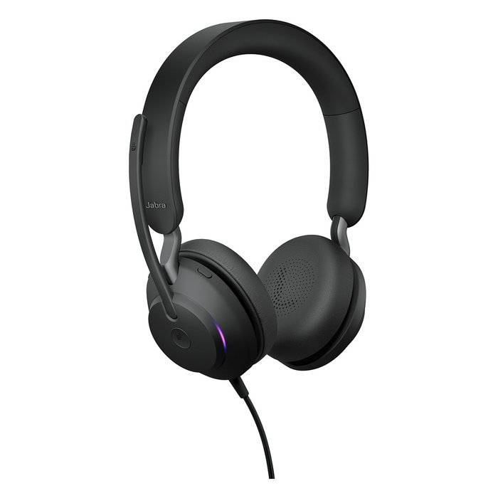 Jabra Evolve2 40 SE Auriculares de Diadema para Oficina, USB-C/A, Supraaural, Negro, 188 g, Optimizado para Microsoft