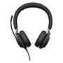Jabra Evolve2 40 SE Auriculares de Diadema para Oficina, USB-C/A, Supraaural, Negro, 188 g, Optimizado para Microsoft