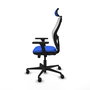 PIQUERAS Y CRESPO Silla de oficina Jorquera con mecanismo Sincro/Traslack, Azul y Blanco