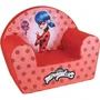 Fun House Sillón club Miraculous Lady Bug para niños, L.52 x P.33 x H.42 cm