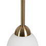 Ixia Lámpara de Techo Blanco-Oro de Cristal y Metal