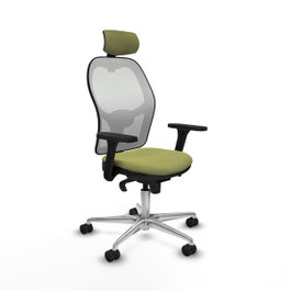 PIQUERAS Y CRESPO Silla de oficina Jorquera Verde oliva y Blanco