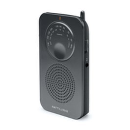 Muse Radio M-01 RS Analógica Personal FM/MW, 3,5 mm, Gris, Giratorio