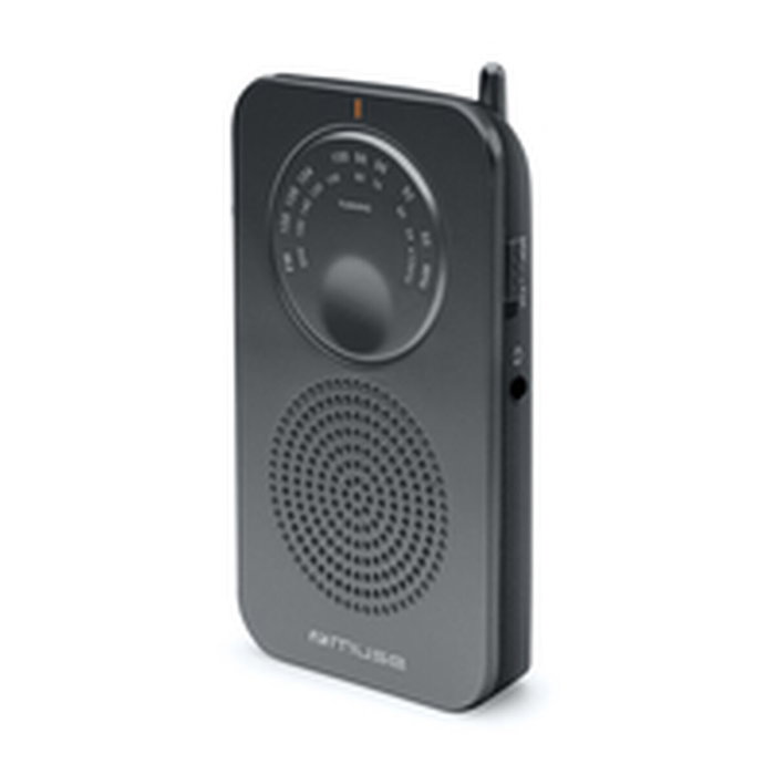 Muse Radio M-01 RS Analógica Personal FM/MW, 3,5 mm, Gris, Giratorio