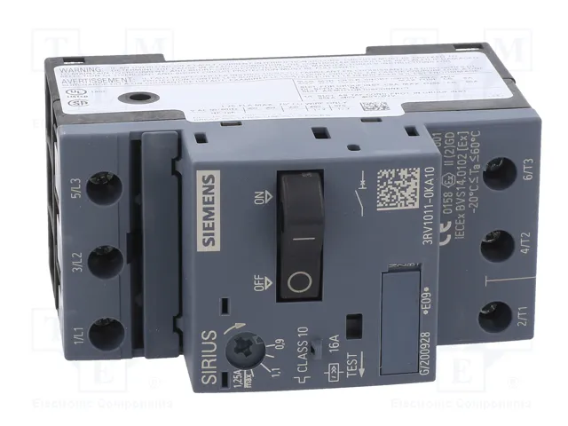 SIEMENS 3RV1011-0KA10 Interruptor motorizado 0,37kW 220-690VAC