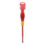 Workpro Destornillador Plano Aislado VDE 150mm, Punta 6.5mm, Acero Cr-V-Mo S2, Homologado 1000V AC / 10000V Prueba - Rojo/Amarillo