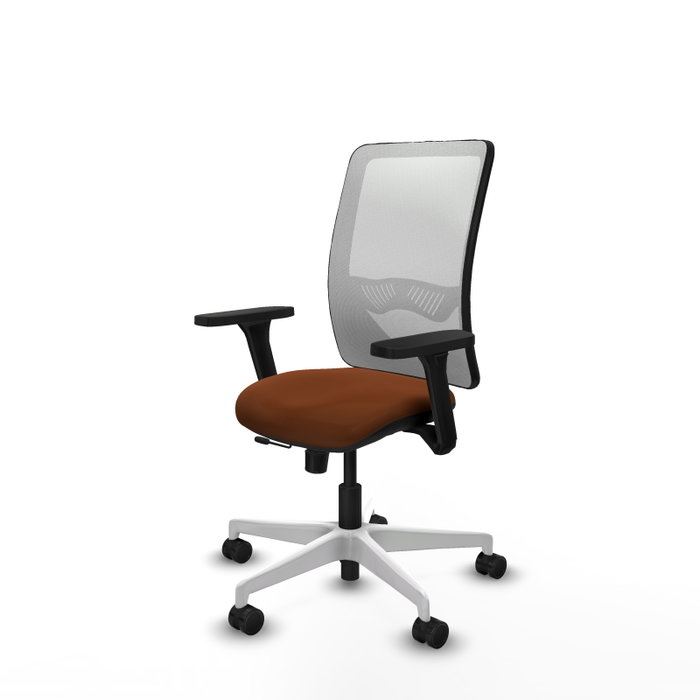PIQUERAS Y CRESPO Silla de oficina Zulema con mecanismo Sincro/Traslack, Marrón y Blanco PIQUERAS Y CRESPO Silla de oficina Zulema con mecanismo Sincro/Traslack, Marrón y Blanco