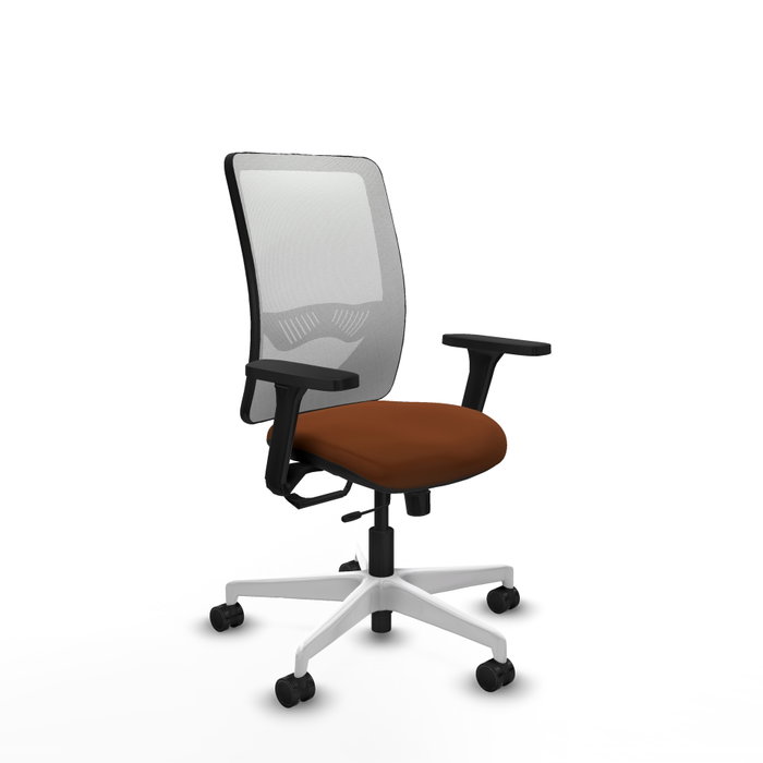PIQUERAS Y CRESPO Silla de oficina Zulema con mecanismo Sincro/Traslack, Marrón y Blanco PIQUERAS Y CRESPO Silla de oficina Zulema con mecanismo Sincro/Traslack, Marrón y Blanco