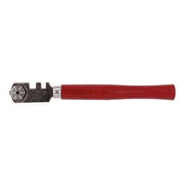 Medid Cortador de vidrio con mango madera 6 ruedas corte intercambiables roseta giratoria