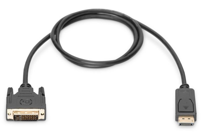 Digitus DA-70841 Cable Adaptador DisplayPort a DVI (24 1) Macho/Macho 2.0m Full HD 1080p con Interbloqueo DP 1.1a Negro