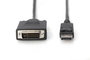 Digitus DA-70841 Cable Adaptador DisplayPort a DVI (24 1) Macho/Macho 2.0m Full HD 1080p con Interbloqueo DP 1.1a Negro
