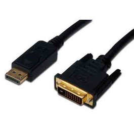 Digitus DA-70841 Cable Adaptador DisplayPort a DVI (24 1) Macho/Macho 2.0m Full HD 1080p con Interbloqueo DP 1.1a Negro