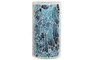 DKD Home Decor Lámpara de Sobremesa de Cristal Azul Craquelado 15x15x30 cm