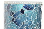 DKD Home Decor Lámpara de Sobremesa de Cristal Azul Craquelado 15x15x30 cm
