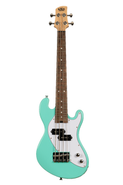 Kala U-Bass de cuerpo macizo verde de 4 cuerdas
