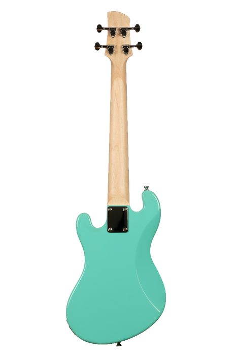 Kala U-Bass de cuerpo macizo verde de 4 cuerdas