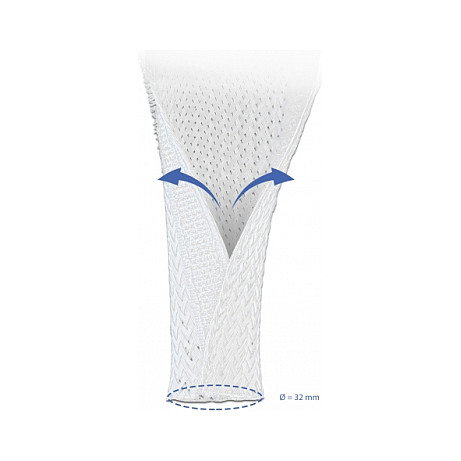 DeLOCK Funda trenzada con cierre de gancho y lazo 5 m x 32 mm blanco