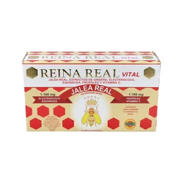 ROBIS Reina Real Vital 30Amp Estimulante y Tonificante con Jalea Real, Ginseng Rojo Coreano y Vitamina C para Mejorar Estado General y Defensas