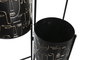 DKD Home Decor Macetero Metal 22x22x93 Caras Negro