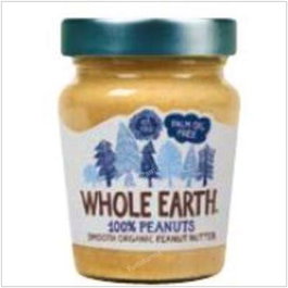 WHOLE EARTH Crema De Cacahuete Bio 227Gr Sin Azucar Añadido Alimento Vegano Sin Gluten Ni Lactosa