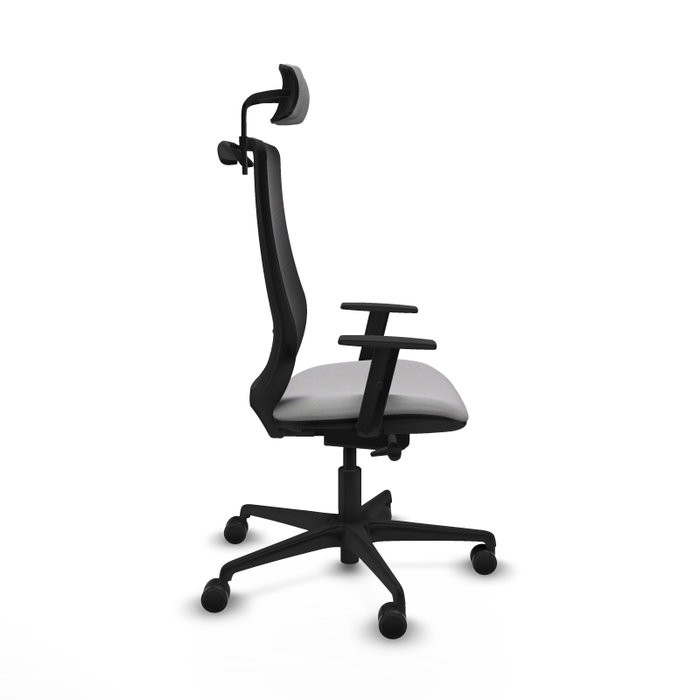 PIQUERAS Y CRESPO Silla de oficina Mardos con mecanismo Sincro/Traslack Gris y Negro