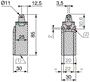 TELEMECANIQUE SENSORS XCKN2103G11 Interruptor de fin de carrera NO + NC PG11