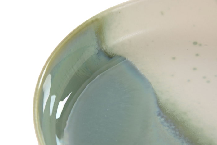 DKD Home Decor Set de 6 Platos de Porcelana Jade 24 Verde