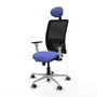 PIQUERAS Y CRESPO Silla de oficina Zulema Azul claro y Negro con Mecanismo Sincro/Traslack