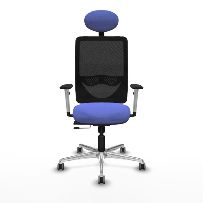 PIQUERAS Y CRESPO Silla de oficina Zulema Azul claro y Negro con Mecanismo Sincro/Traslack