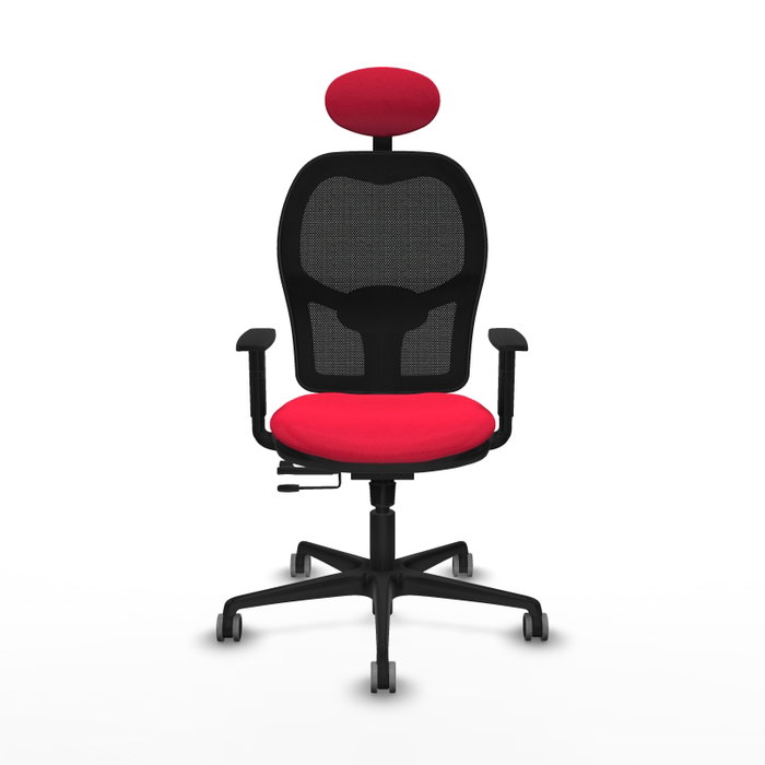 PIQUERAS Y CRESPO Silla de oficina Jorquera con mecanismo Sincro/Traslack, Rojo y Negro PIQUERAS Y CRESPO Silla de oficina Jorquera con mecanismo Sincro/Traslack, Rojo y Negro