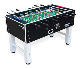 Ociotrends Futbolín Pro con Monedero Negro, Jugadores de Metal, Piernas Abiertas, Medidas 142x76x92 cm