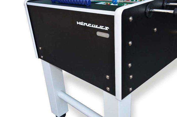 Ociotrends Futbolín Pro con Monedero Negro, Jugadores de Metal, Piernas Abiertas, Medidas 142x76x92 cm