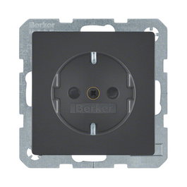 BERKER 47236086 Toma de corriente SCHUKO Q.1/Q.3 Antracita