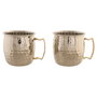 DKD Home Decor Set de 2 Tazas Coctel Moscow en Inox
