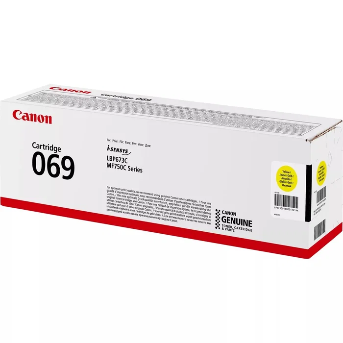 Canon Cartucho de Tóner 069Y Amarillo (5091C002) Canon Cartucho de Tóner 069Y Amarillo (5091C002)