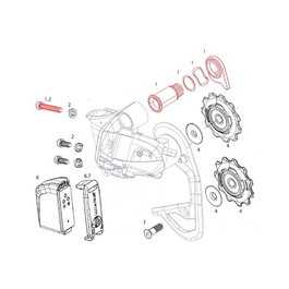 Sram Kit Tornillos Montaje Cambio Red eTap, Peso 14 g