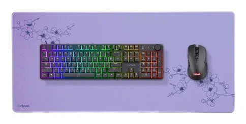 Trust GXT 759 XXL Alfombrilla de Ratón Gaming 900x400 mm (Azul Púrpura) con Base Antiderrapante y Bordes Cosidos