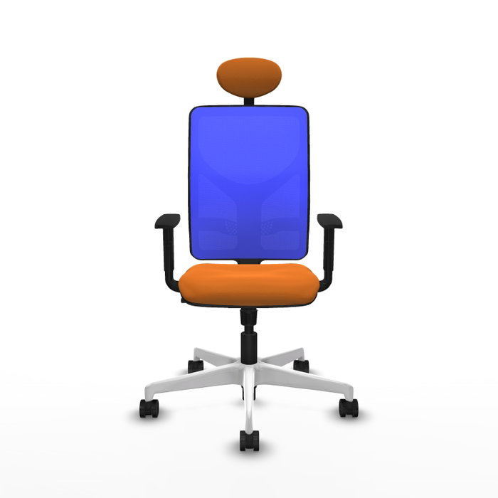 PIQUERAS Y CRESPO Silla de oficina Motilla con mecanismo Sincro, Naranja y Azul PIQUERAS Y CRESPO Silla de oficina Motilla con mecanismo Sincro, Naranja y Azul