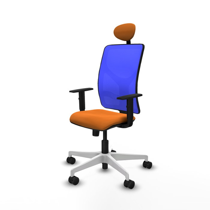 PIQUERAS Y CRESPO Silla de oficina Motilla con mecanismo Sincro, Naranja y Azul PIQUERAS Y CRESPO Silla de oficina Motilla con mecanismo Sincro, Naranja y Azul