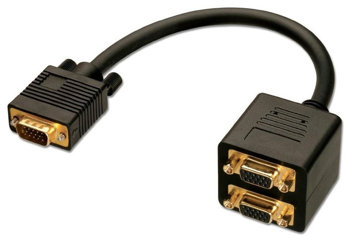 Lindy 41214 Cable VGA (D-Sub) 0,18 m Negro